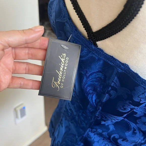 NWT Frederick's of Hollywood Royal Blue Corset SIZE 38 MED/LARGE - Picture 4 of 9